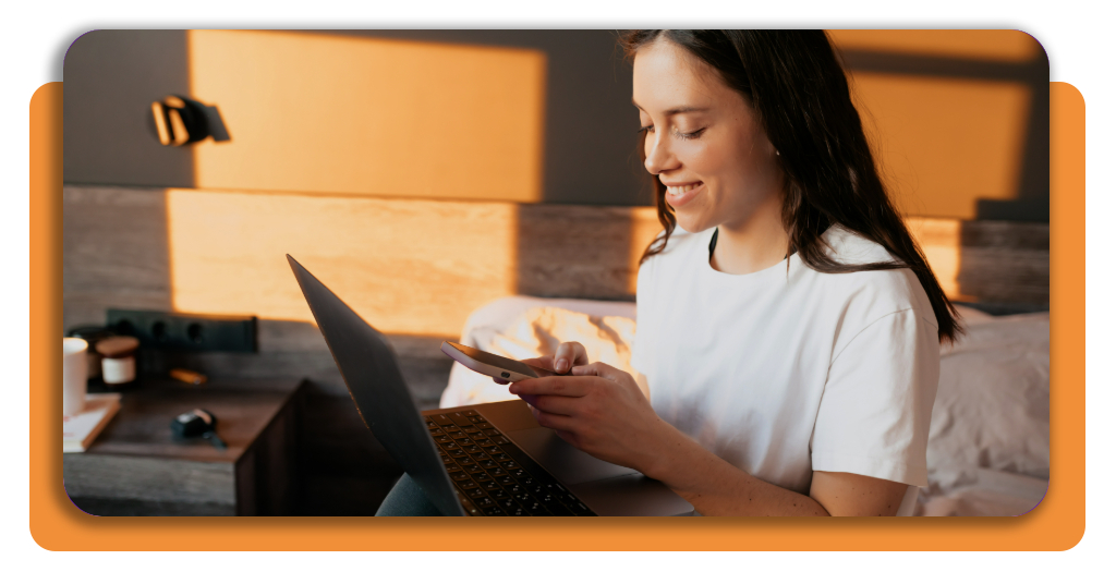Laid off in cash? You might qualify for unemployment benefits 2 Person checking benefit information online using a laptop