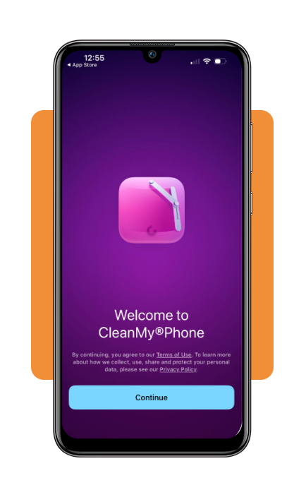 Top file manager app to clean phone storage fast: download now 2 CleanMyPhone app welcome screen on iPhone