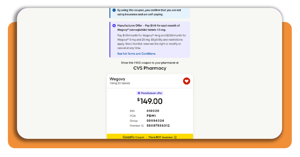 Pharmacy discount: find out how to get huge discounts 5 GoodRx coupon screen displaying BIN, PCN, Group and Member ID codes