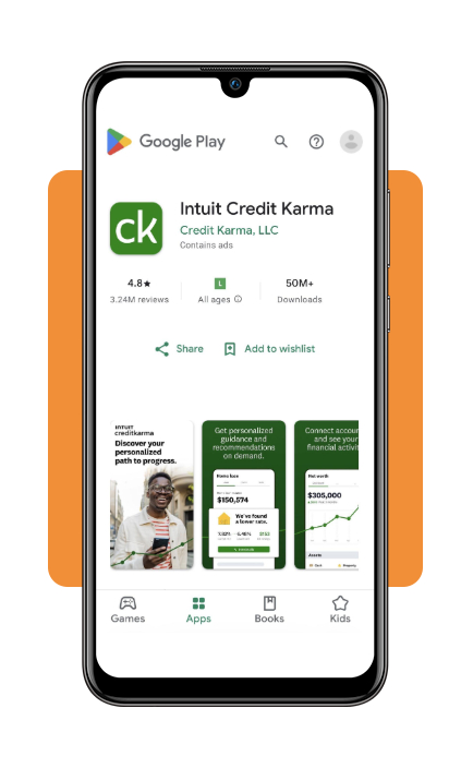 Identity protection app: stay safe from online data leaks 2 Credit Karma app install screen showing registration form for identity protection setup