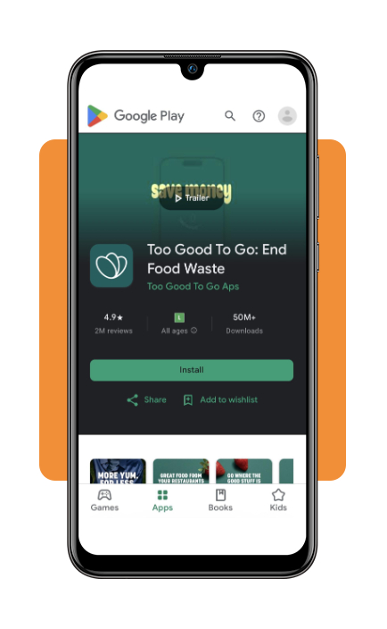 Restaurant mystery boxes: save on food with this app 2 Too Good To Go app location and browse screen