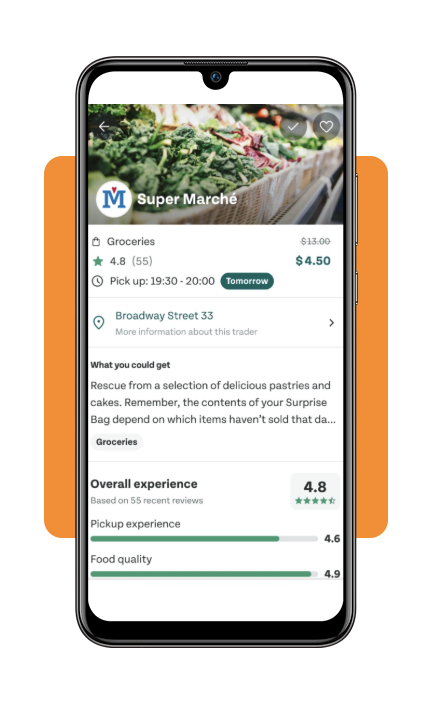 Restaurant mystery boxes: save on food with this app 3 Too Good To Go app reserve and pay screen