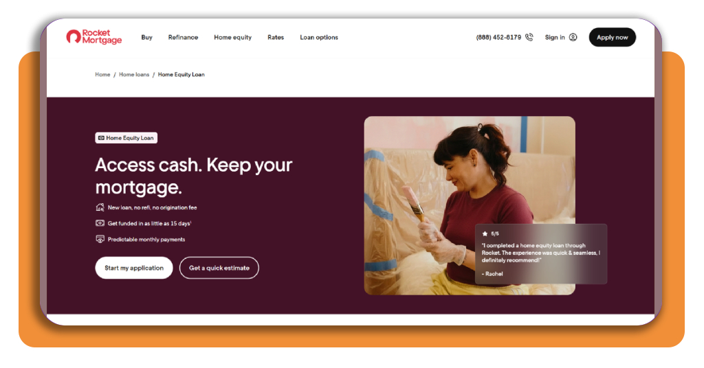 Home Equity limit: see how much you could be eligible for 3 Rocket Mortgage home equity loan selection screen