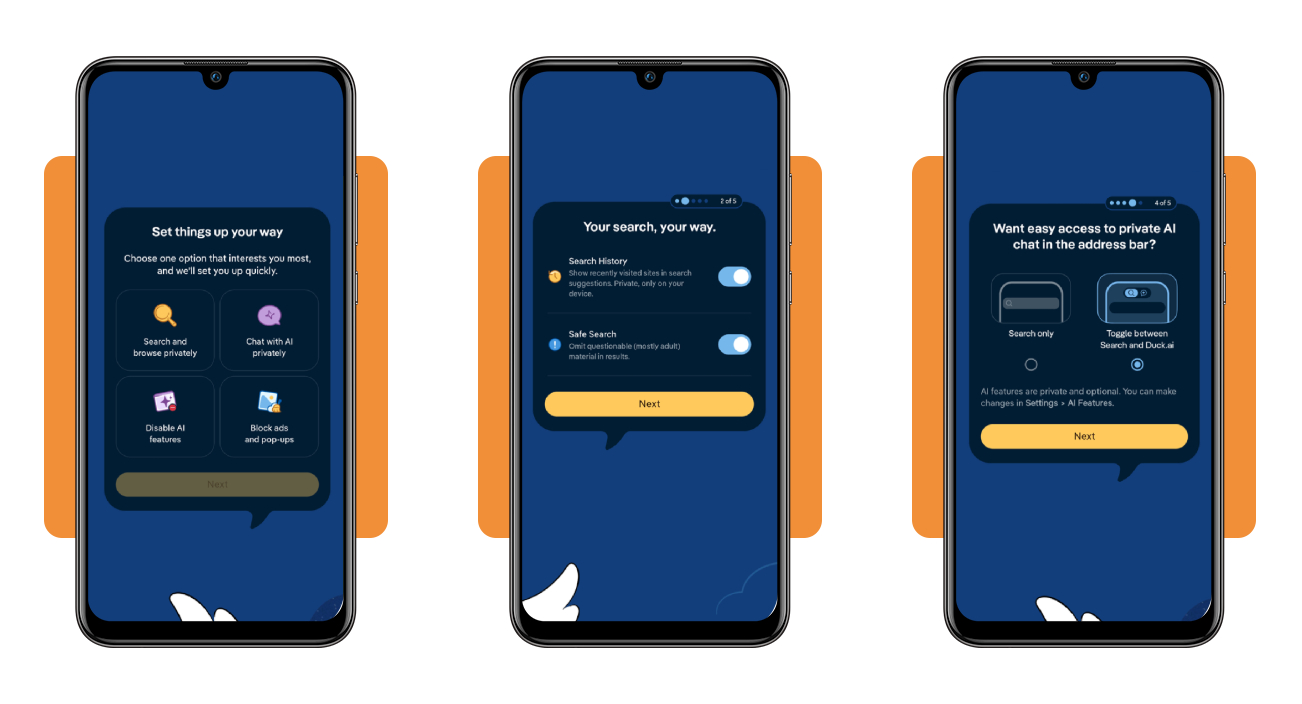 Online tracker blocker app: make sure you're safe online 3 DuckDuckGo privacy preferences and settings screen