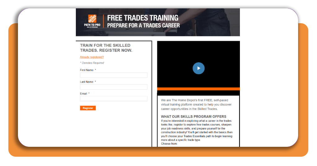 Free Trade Certification: get certified without paying thousands 3 Path to Pro account registration screen